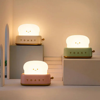 Bread Toast Table Lamp – Toaster-Style Rechargeable Night Light