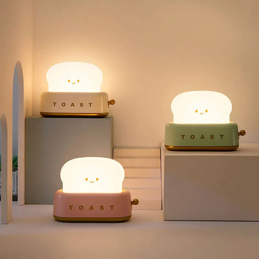 Bread Toast Table Lamp – Toaster-Style Rechargeable Night Light