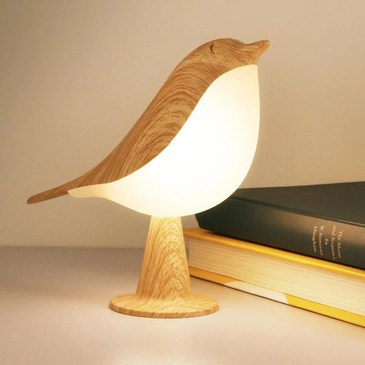Small Desk Lamp – Bird-Shaped Bedside Lamp with 3-Color Touch Lighting