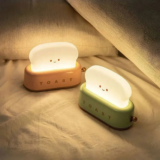 Bread Toast Table Lamp – Toaster-Style Rechargeable Night Light