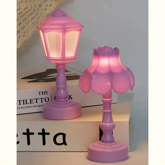 Geometric Flower Bud LED Table Lamp – Touch-Activated Battery Light