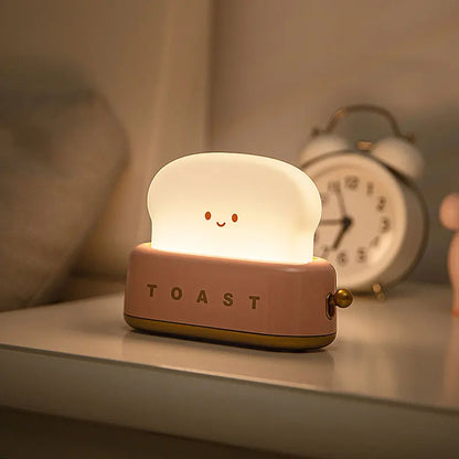 Bread Toast Table Lamp – Toaster-Style Rechargeable Night Light
