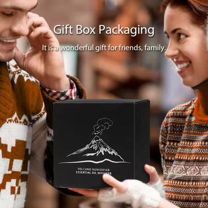 Portable Flame Air Humidifier – USB Volcanic Essential Oil Diffuser with LED Light