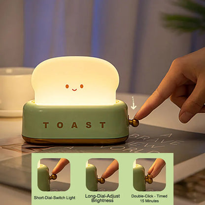 Bread Toast Table Lamp – Toaster-Style Rechargeable Night Light